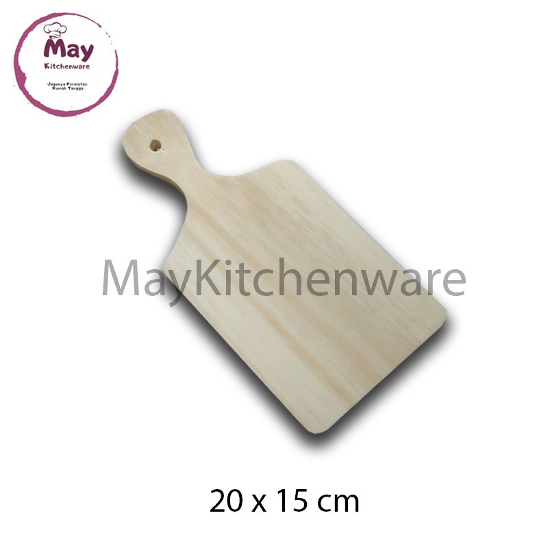 Talenan kayu Pinus Gantung Tebal 20x15cm Telenan Tatakan Wooden Cutting Board Halus Elegan Souvenir