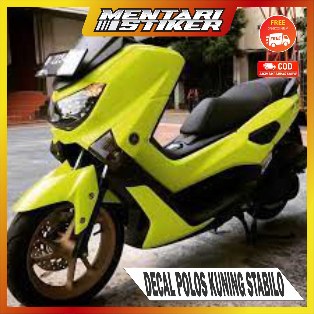 DECAL NMAX POLOS KUNING STABILO DECAL POLOS FULL BODY