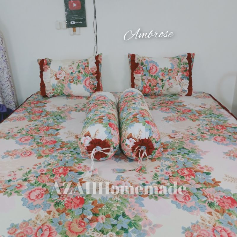 Sprey Dewasa Bantal Rumbai Exellent Pengantin Motif Ambrose