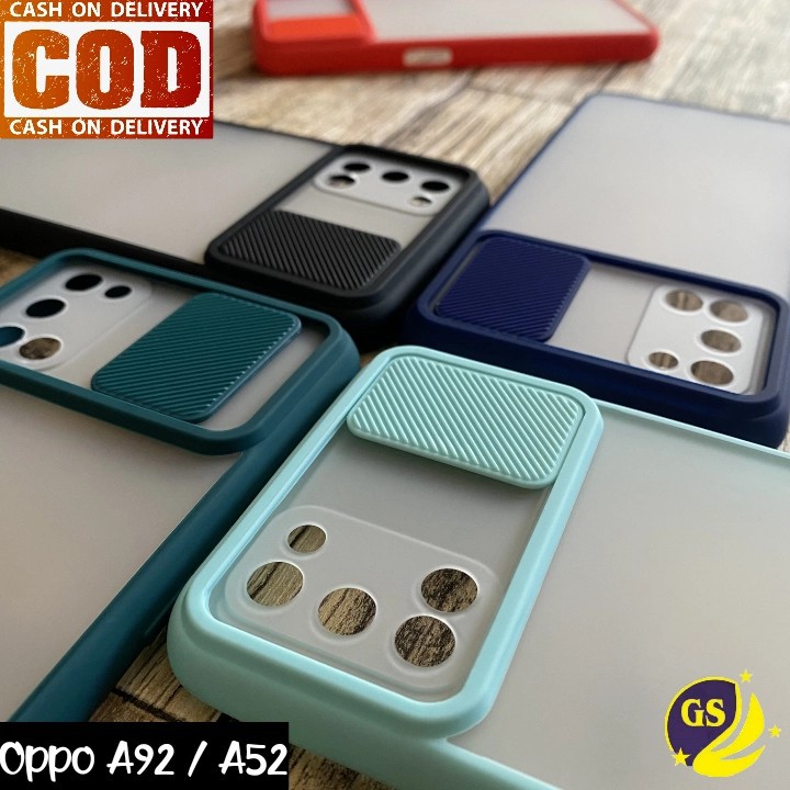 Slide Oppo A95 4G / Oppo A16 2021 A76 A96 A74 4G A74 5G A54 A15 A15s A33 A53 A52 A92 A9 2020 A5 2020 A31 A11K A12 A5S A7 F9 Reno 6 5G 5F 5 4 4f Slide Case Protection Camera Matte Candy Sliding Pelindung Kamera