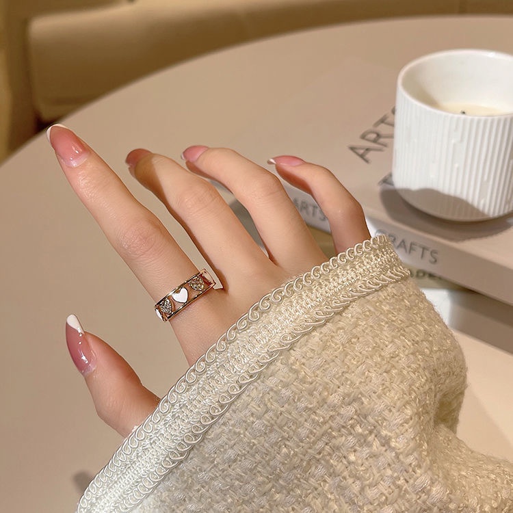 Cincin Model Terbuka adjustable Gaya Jepang Untuk Wanita