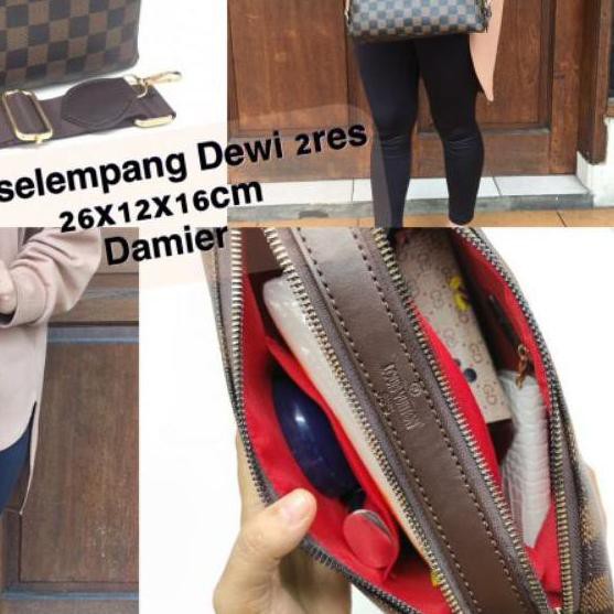 REAL PICT! PROMO TAS WANITA LV PREMIUM SELEMPANG KARDASHIAN DEWI 2RUANG