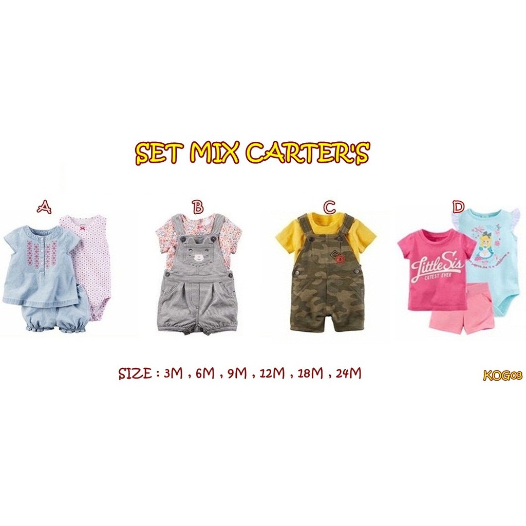 KOG03 SET MIX CARTERS / BAJU ANAK / BAJU BAYI