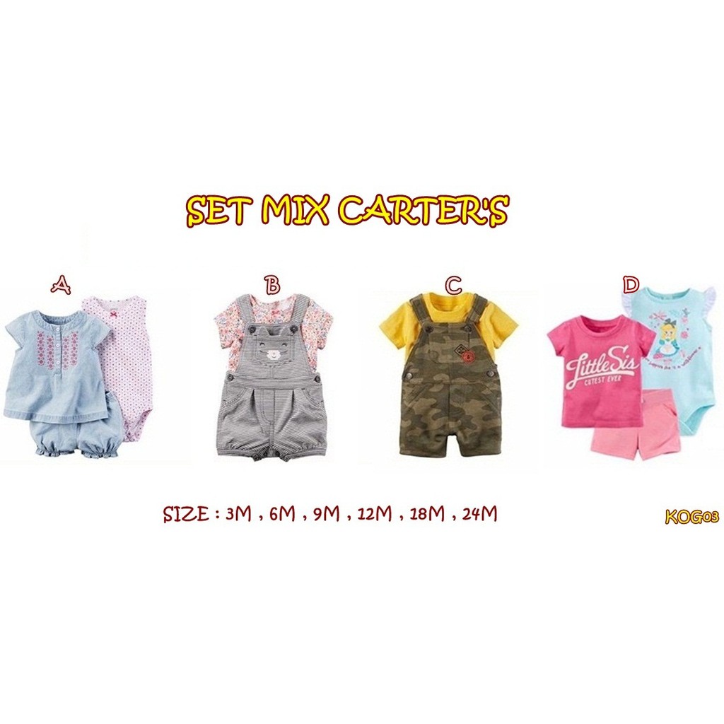 KOG03 SET MIX CARTERS / BAJU ANAK / BAJU BAYI