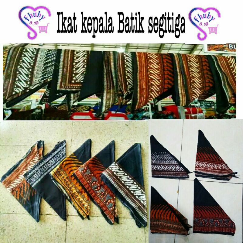 Ikat Kepala Batik Segitiga/Slayer batik/iket batik/UDENG batik segitiga
