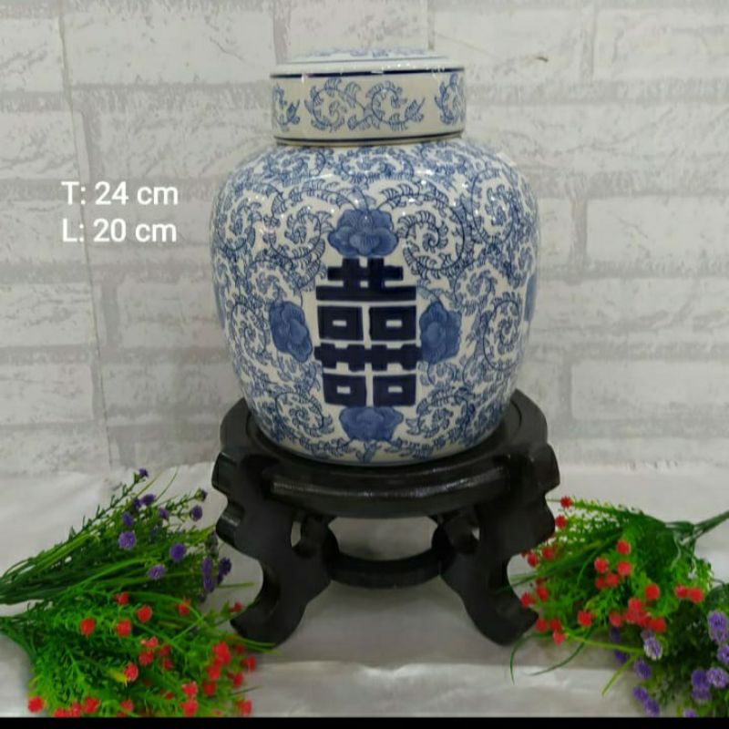 Toples biru putih