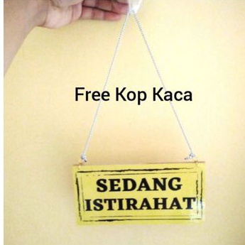 Gantungan Sedang istirahat sign Gantungan istirahat gantungan kaca sedang istirahat tanda gantungan 