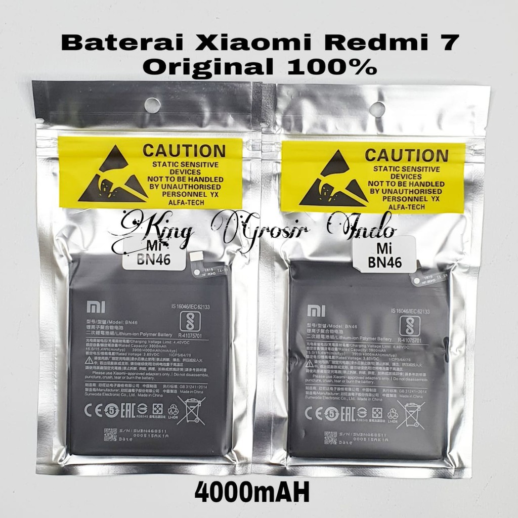 Baterai Xiaomi BN46 / BN 46 / Redmi 7 , Redmi Note 8 Original 100% Battery