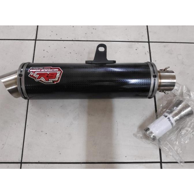 Slincer knalpot R9 mugello black free db killer