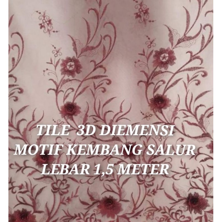 TILE  3D DIEMENSI MOTIF KEMBANG AKAR