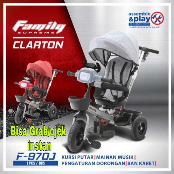 Sepeda family roda tiga Supreme clarte/clarton F-970