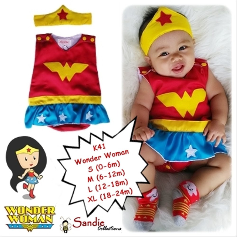 Kostum Bayi Wonder Woman Lucu Jumper Karakter Sandie Co bukan Jumper Carters