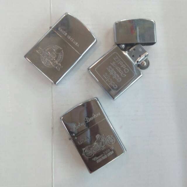 Korek Api Zippo Dua Denting Silver - Dua Suara - Dua Dentingan - Double Cling