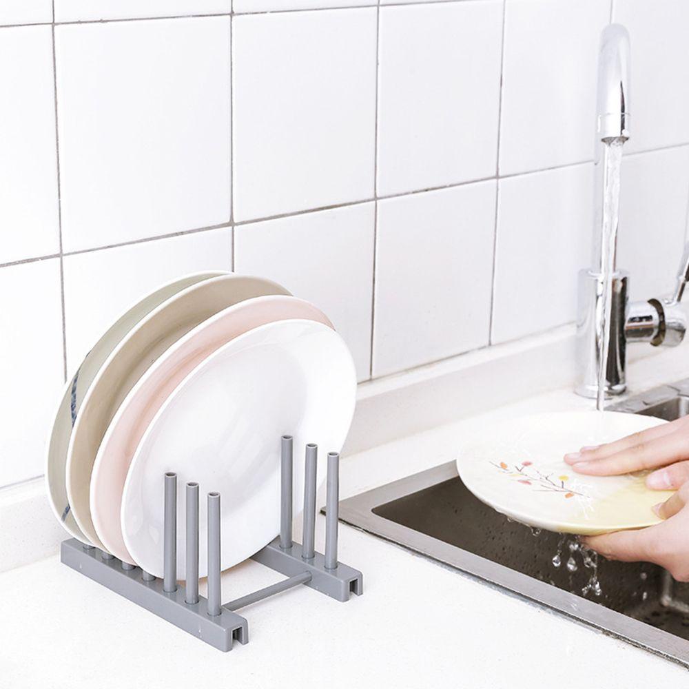 Solighter Tempat Tutup Panci Organizer Reusable Stand Drying Rack Drainer Bowl Cup