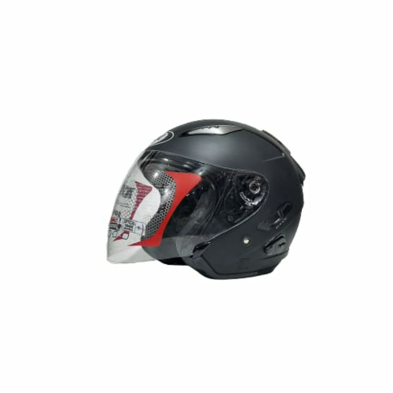 Helm KYT GALAXY Solid Hitam Doff Double Visor Original SNI DOT