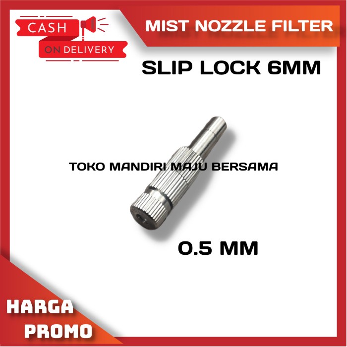 NOZZLE MISTING / NOZEL KABUT DENGAN FILTER 0.5 MM / MISTING