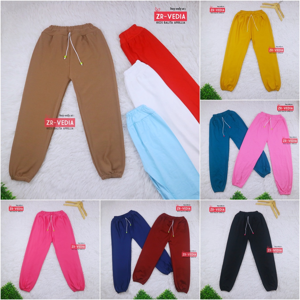 Jogger Polos Molly Uk 8-10 Tahun / Pants Celana Panjang Anak Laki Perempuan Joger Grosir Murah