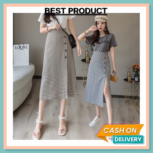 Rok Wanita Murah Kerja Natal Spandek Terbaru Cod Skirt Cewek Kekinian Remaja Korea Dewasa Span Karak