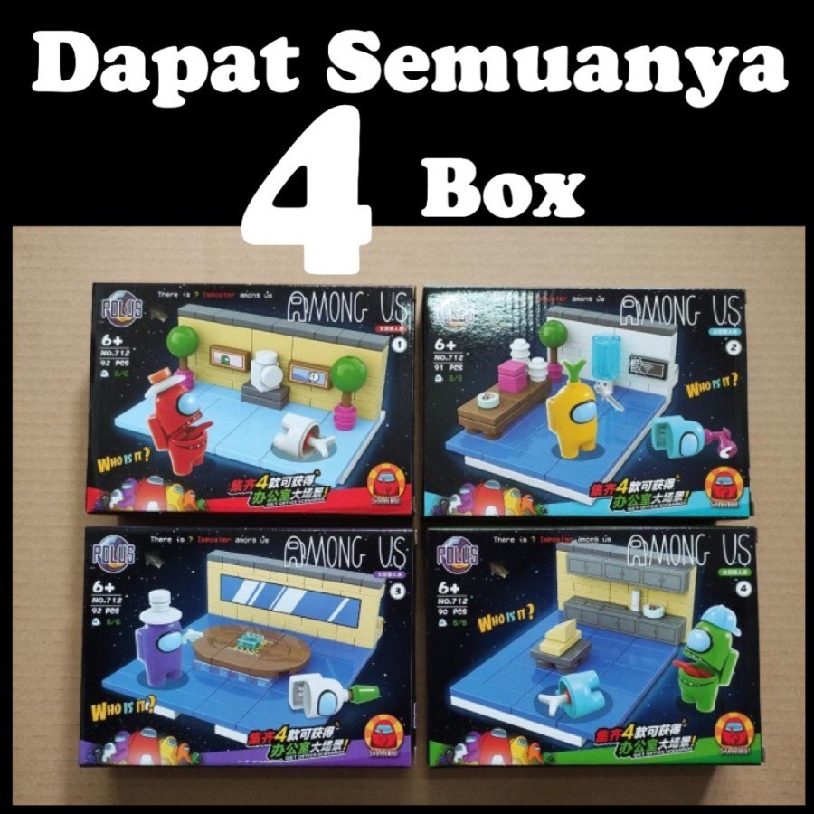 Lego AMONG US Minifigure + Diorama Set isi 4 box