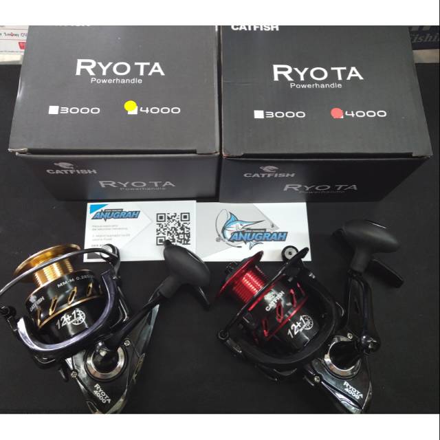 Reel pancing catfish ryota 4000 power handle 12+1 ball bearing