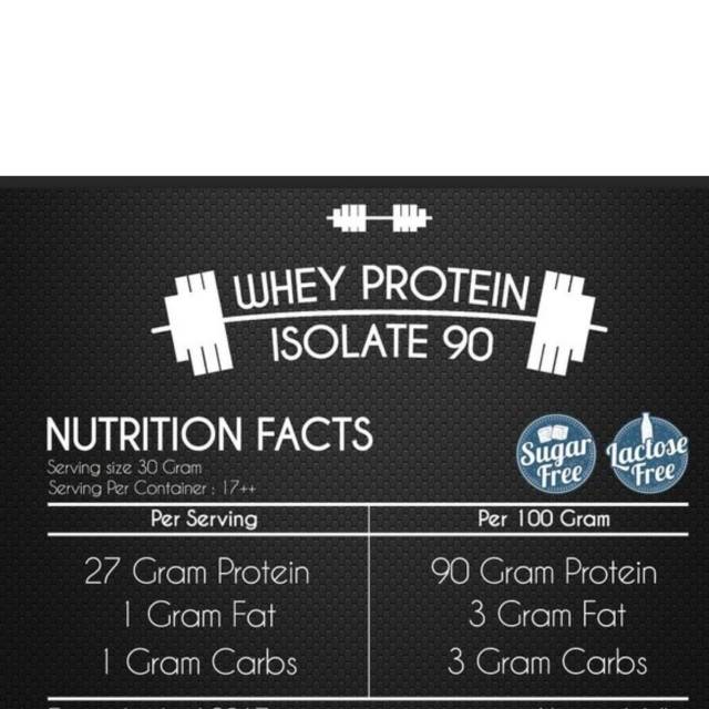 Susu Protein 500gram Whey Protein Isolate WPI 90