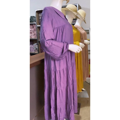 Gamia Dres Midi Dress Baju Wanita Rayon Viscose Premium Polos Wanita Kekinian Import Fashion Muslimah Casual Mewah 2022 Terbaik