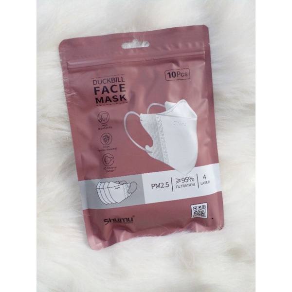 Masker Duckbill Garis Shumu Warna Warni Original Izin Kemenkes