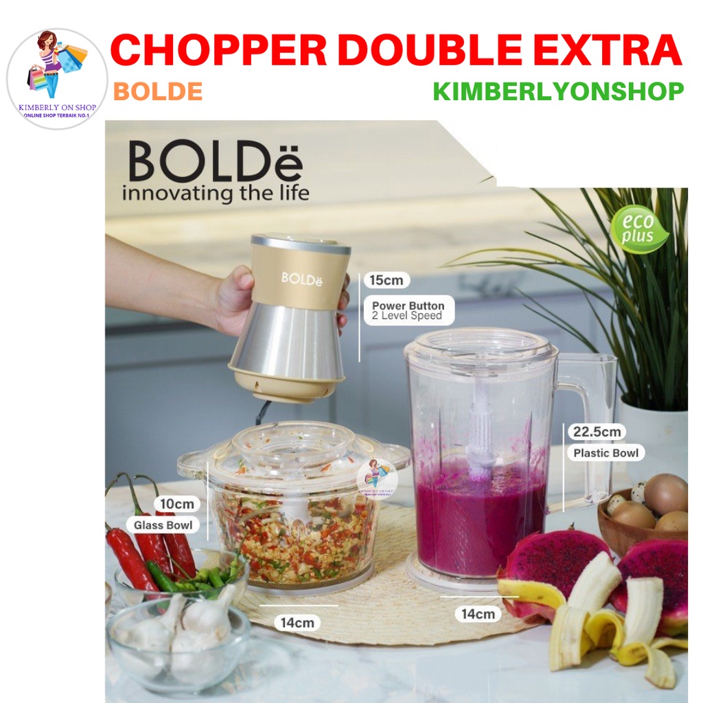 Super Chopper Food Chopper Blender Double Extra BOLDe