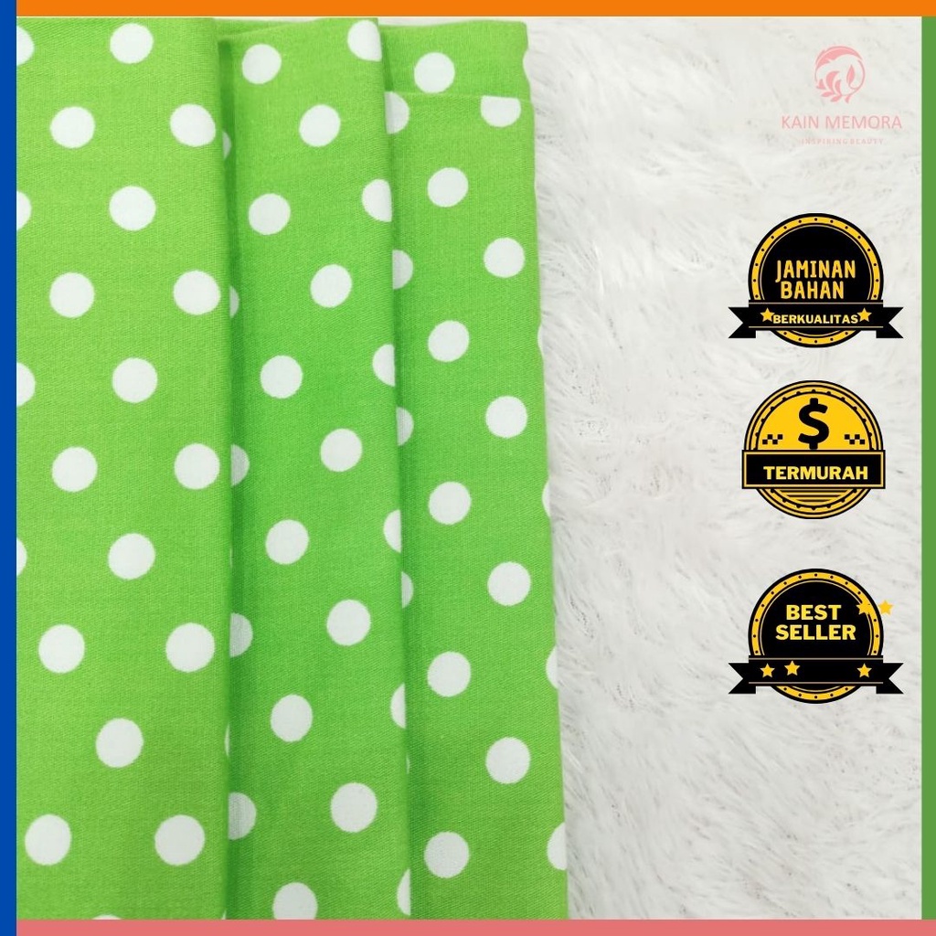 Kain Memora Kain Katun Stretch Motif Polka Lebar 135 cm Murah Banget Good Quality