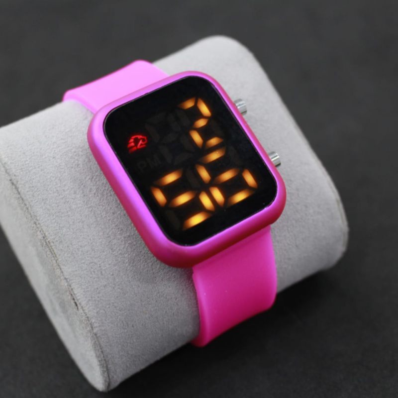 JAM TANGAN WANITA LED WATCH DIGITAL RUBBER STRAP BARU