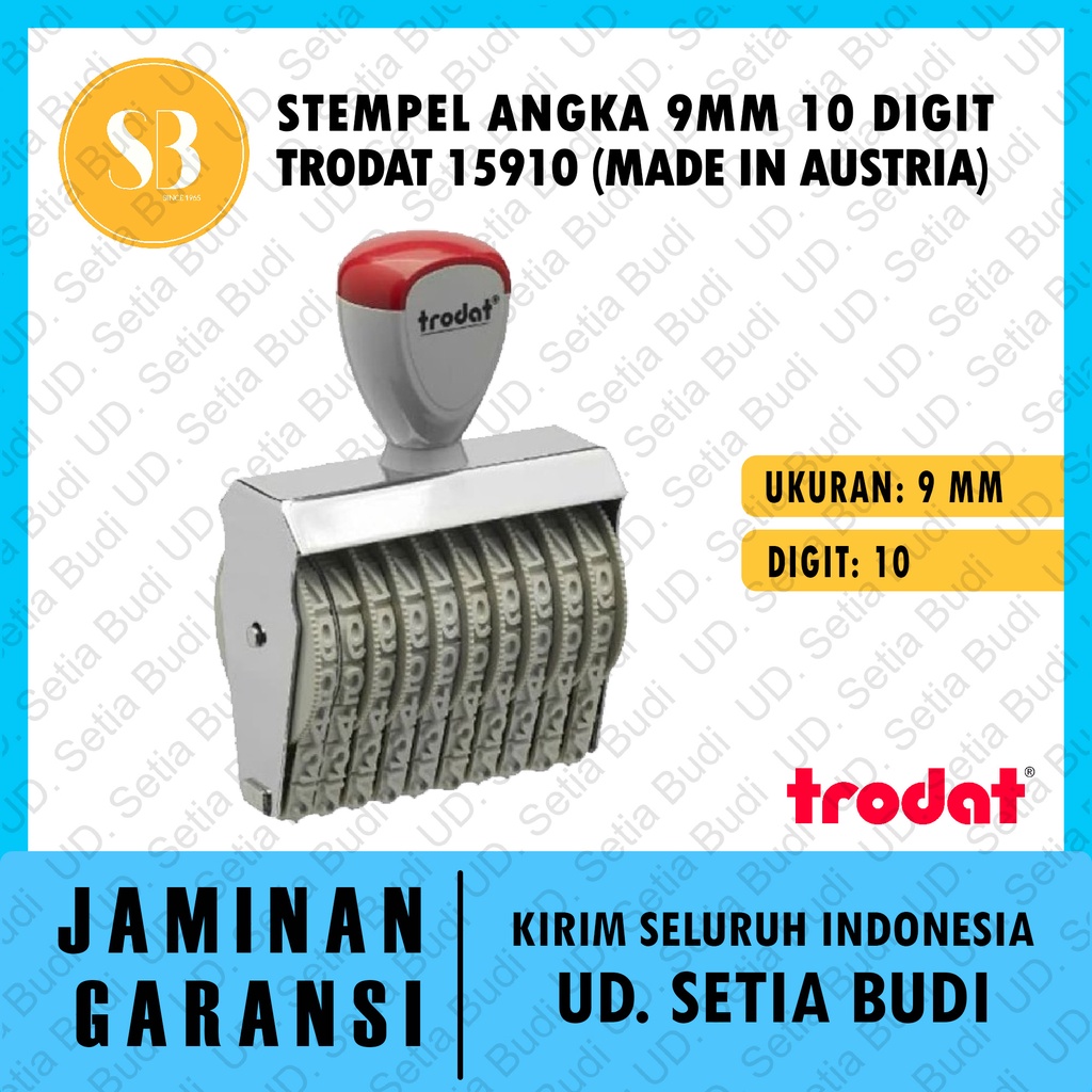 Stempel Angka 9mm 10 Digit Trodat 15910 (Made in Austria)