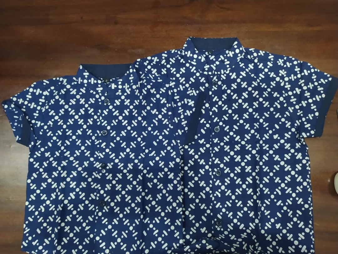 Kemeja Batik Anak Navy Series