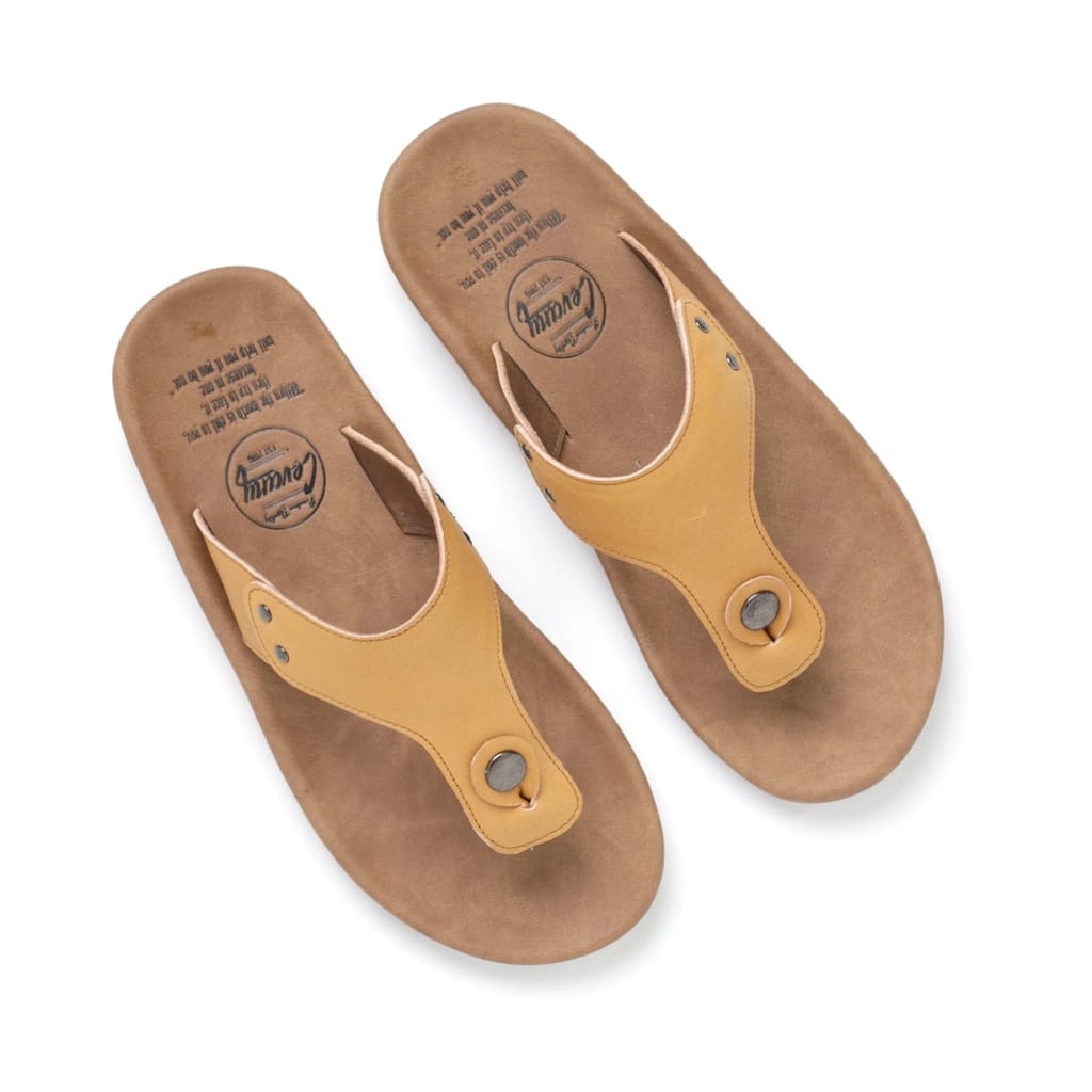 CLOVV|Sandal Kulit Kasual Pria Trendy Kekinian Original Distro Coklat Hitam Murah Cowok