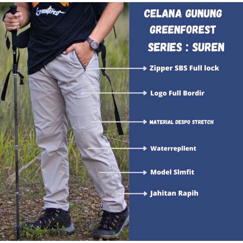 Celana Gunung Panjang Quick Dry Unisex