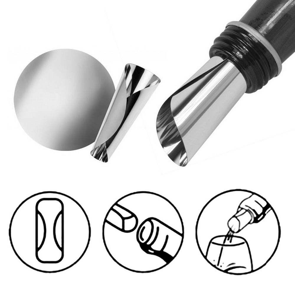 REBUY Wine Pourer Lipat 3inch Drip-proof Aluminium Foil Disk Alat Bar Botol Wine