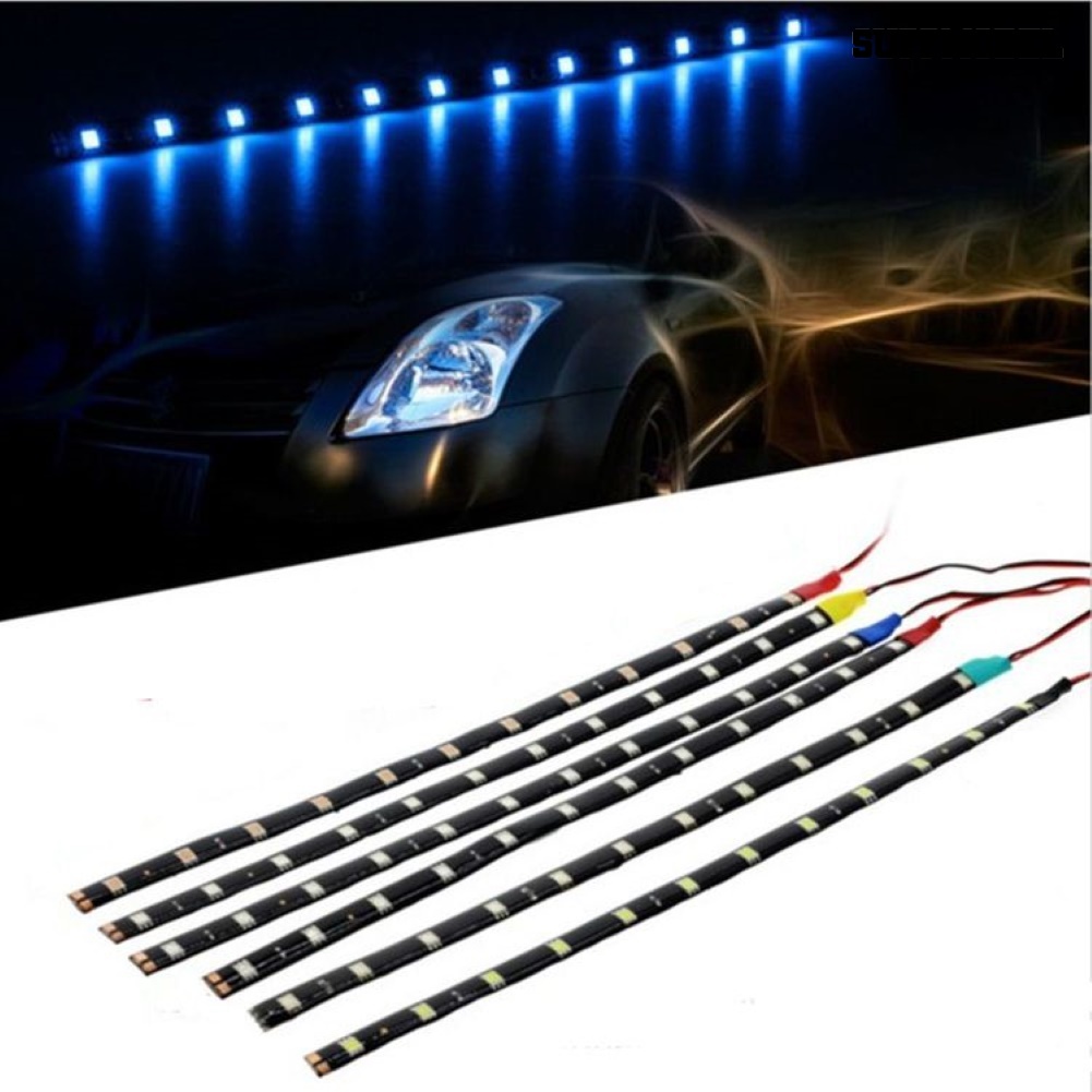 Lampu Strip 15 LED 3528SMD Flexible Anti Air Untuk Dekorasi Mobil