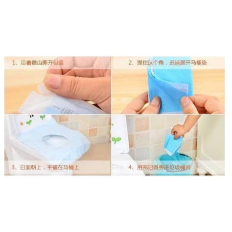 ALAS DUDUK KLOSET TOILET PLASTIK TRAVEL TOILET SEAT COVER DISPOSABLE