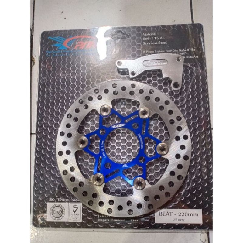 DISC PIRINGAN CAKRAM DEPAN PSM BEAT SCOOPY VARIO 125 VARIO 150 OLD  GENIO UK 220MM