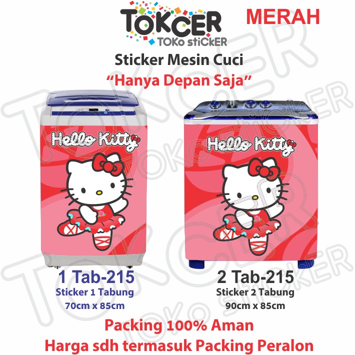 Stiker Mesin Cuci Hello Kitty