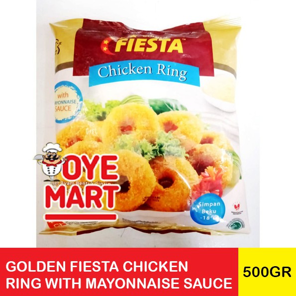 GOLDEN FIESTA CHICKEN RING WITH MAYONNAISE SAUCE 500GR / NAGET AYAM