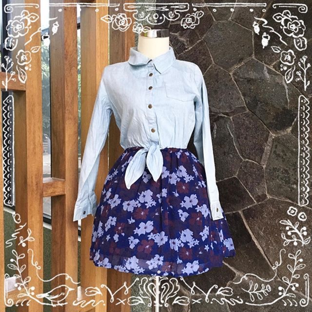 DRESS FLORAL/CASUAL/KAWAII/DRESS KAWAII/DRESS KOREA/DRESS CANTIK