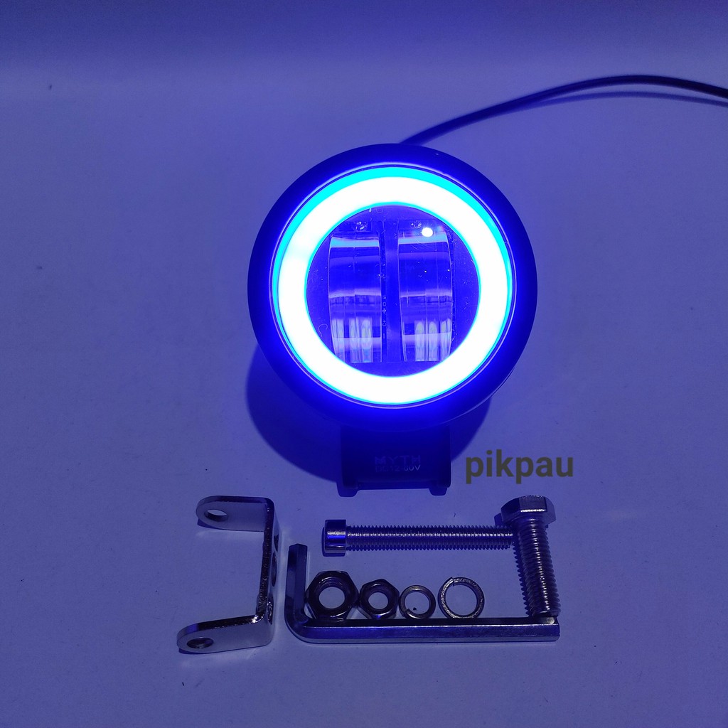 COD Lampu Tembak Sorot LED 4D Mata Lensa CWL 2 Model Bulat 20Watt AE 12-80Volt Universal Motor Mobil