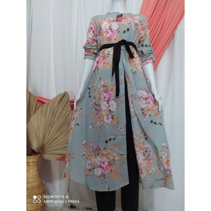 set long tunik/setelan baju wanita terbaru/baju termurah