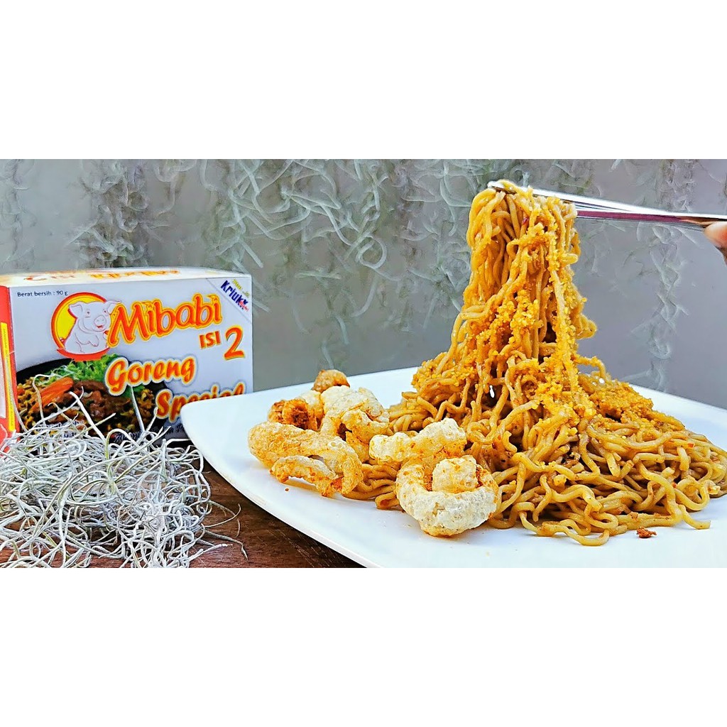 Mibabi Isi 2 Mi Tabanan Bali 90gr Mie Babi Mi Babi Asli Bali Kuah / Goreng Samcam Spesial Instan