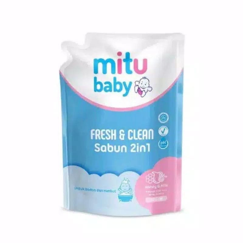 mitu baby fresh&amp;clean bodywash reffil 400ml