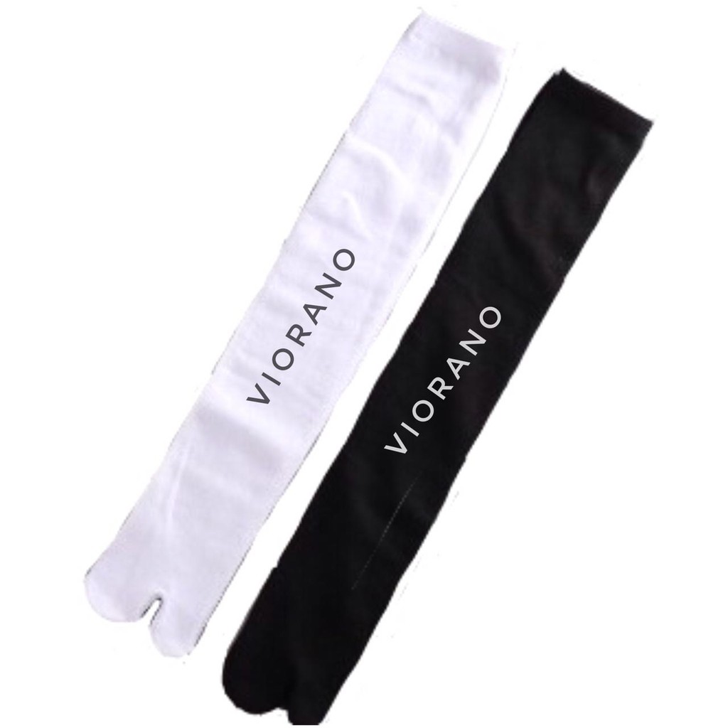 Kaos Kaki Panjang Jempol Jumbo XL Polos Unisex Hitam Putih / Kaus Kaki Sekolah Jempol Panjang Wanita Pria Kaos Kaki Jumbo Muslimah Selutut