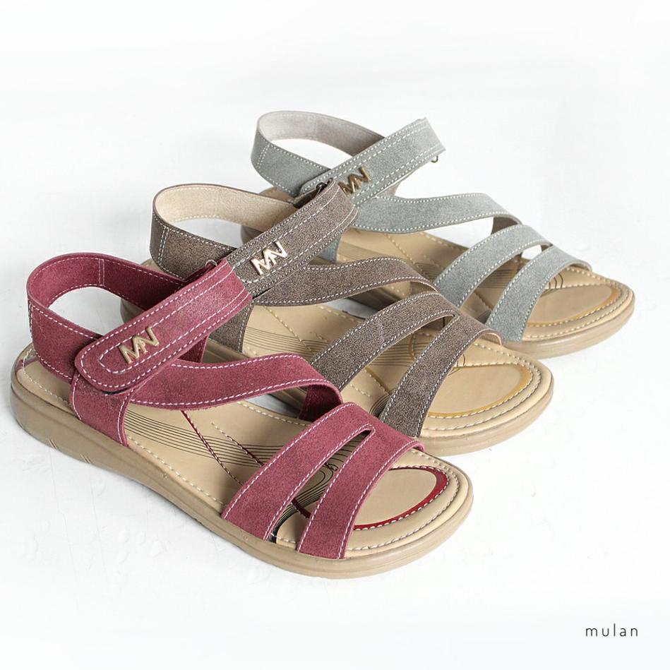 Terbaru - SANDAL TALI WANITA KEKINIAN KULIT KARET SEPATU SENDAL PEREMPUAN DEWASA FLAT TEPLEK SEDAL C