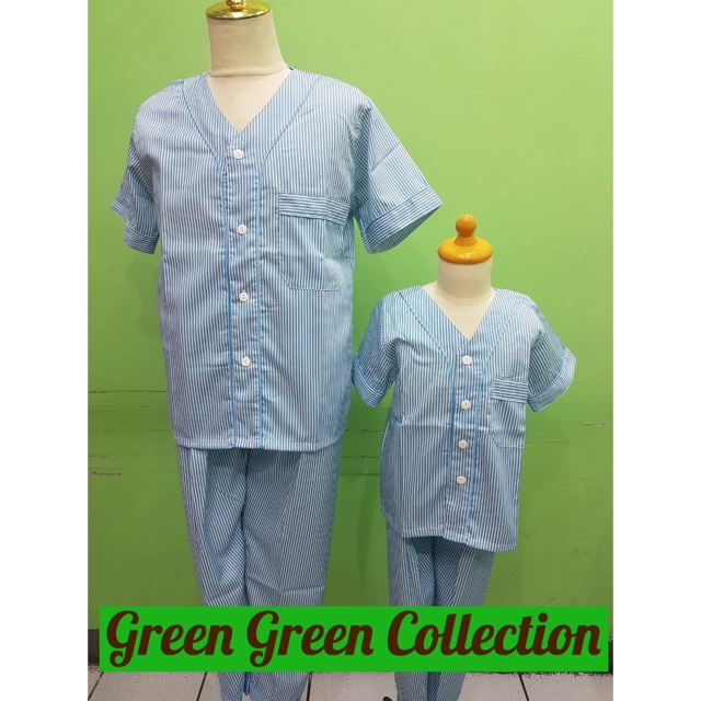 Baju tidur/piama/piyama Katun Garis-Garis anak/remaja