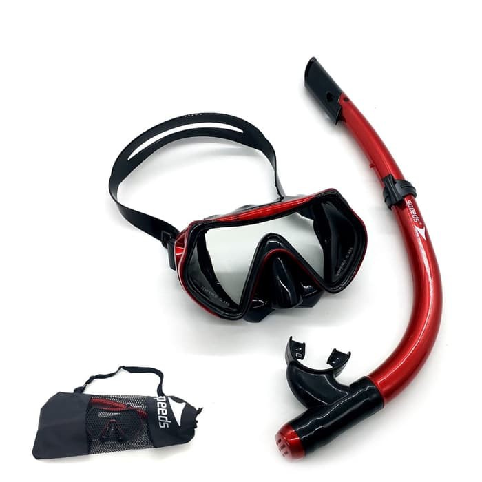 Set Alat Selam Snorkel Snorkling Diving Scuba Snorkle Tas PVC LX 2300