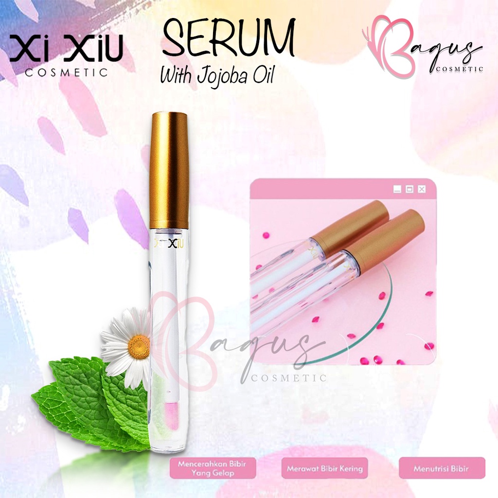 ⭐BAGUS⭐ XI XIU LIP SERUM WITH JOJOBA OIL DEWY  3ML | Serum Bibir